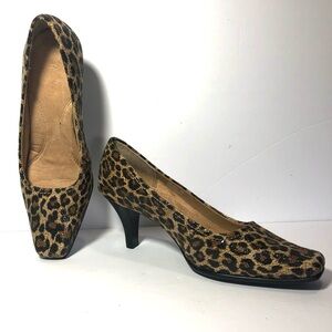 Aerosoles Envy Leopard Cheetah Print Heels Pumps Women’s Size 7‎ square toe